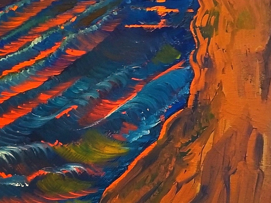 Neahkahnie at sunset, middle water