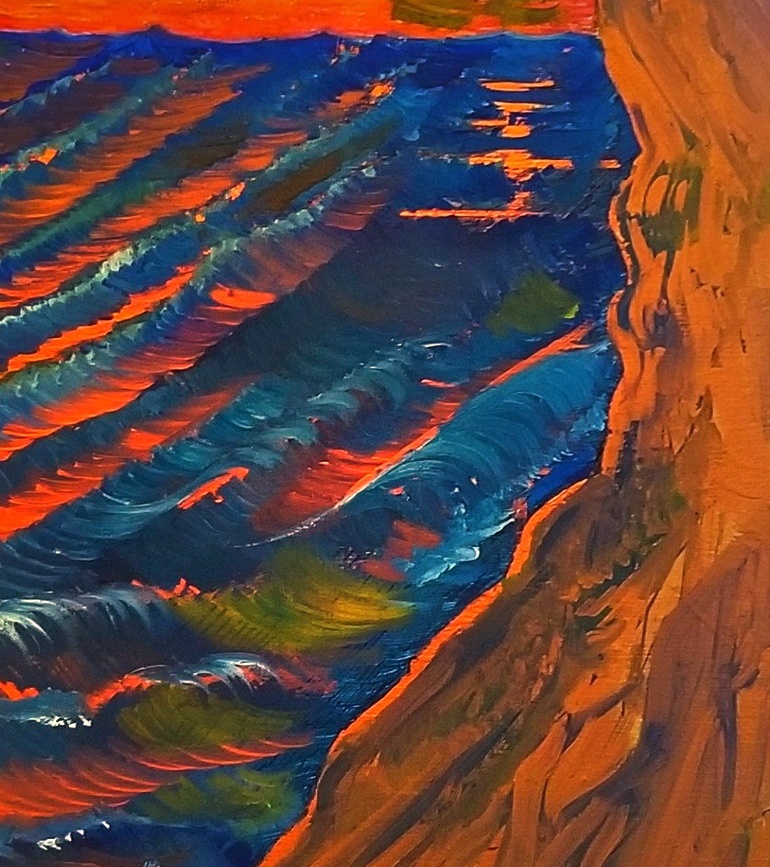 Neahkahnie at sunset, middle water